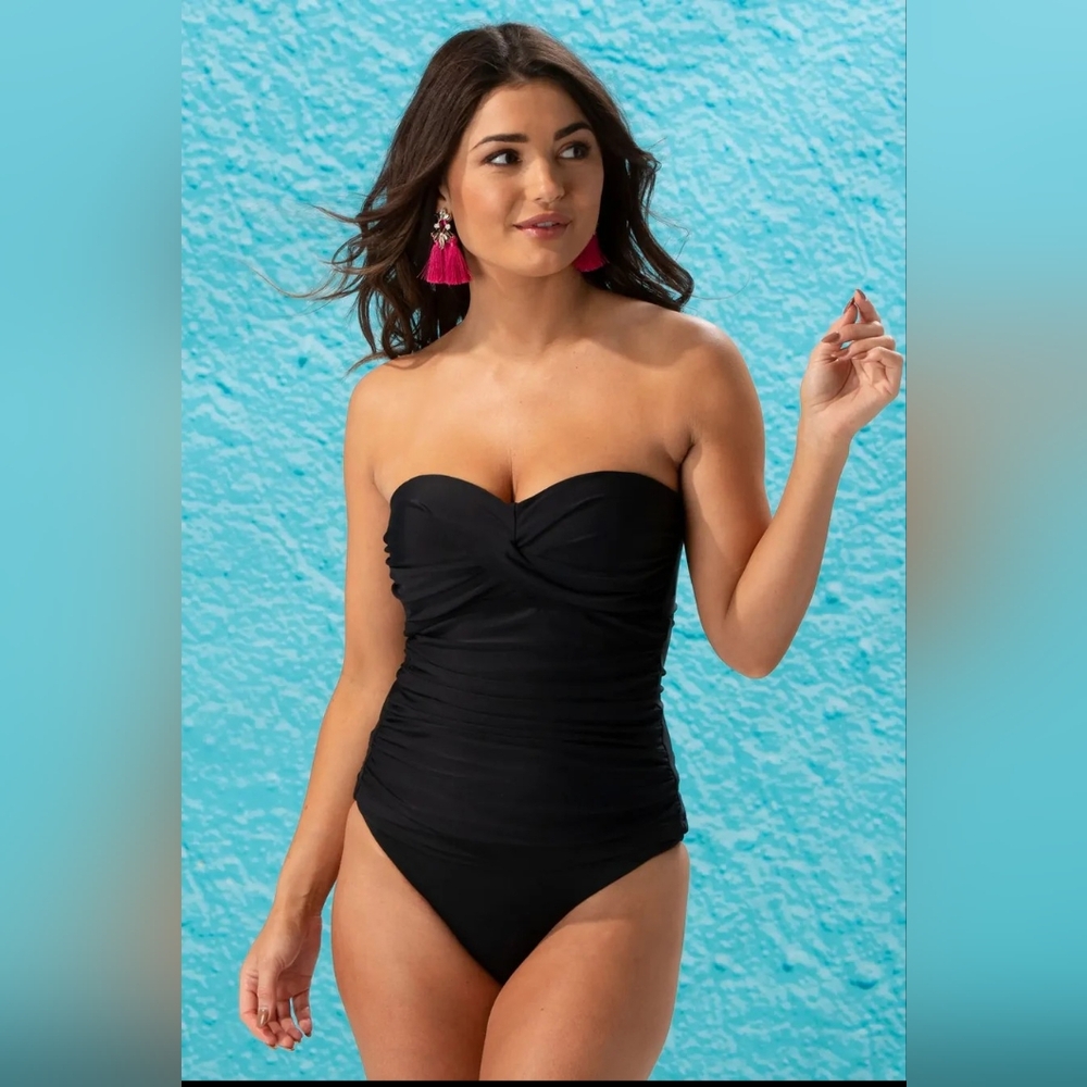 Old Navy, Black, tube top, one piece bathing suit